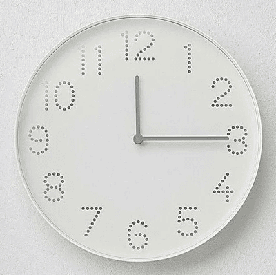 WALL CLOCK WHITE IKEA/TROMMA